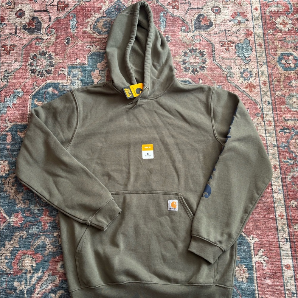 NWT Men’s Carhartt midweight loose fit hoodie size M - Picture 4 of 6